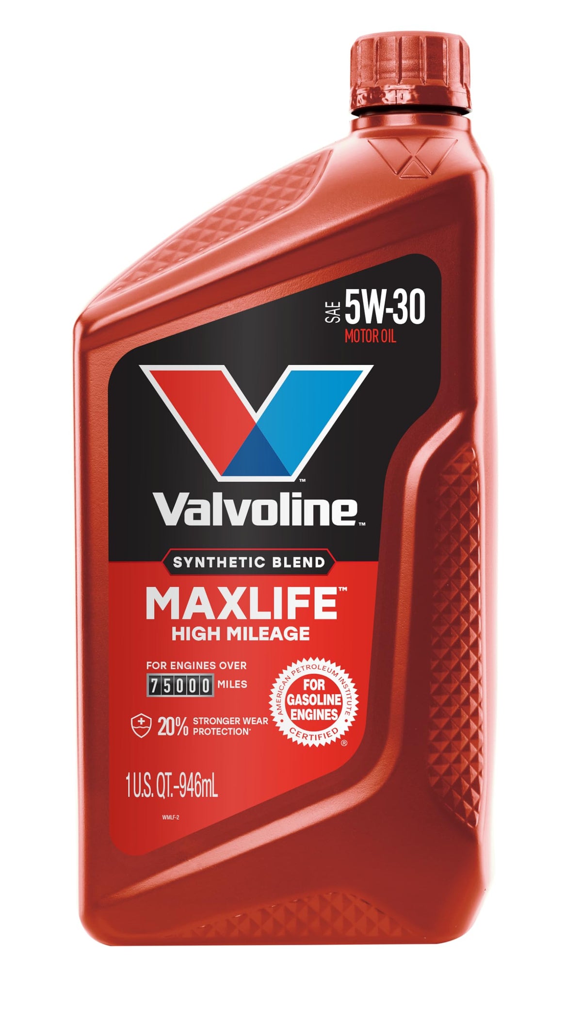 VALVOLINE VV1556 Valvoline MaxLife High Mileage 5W-30 Synthetic Blend Motor Oil 1 Quart, Pack of 6