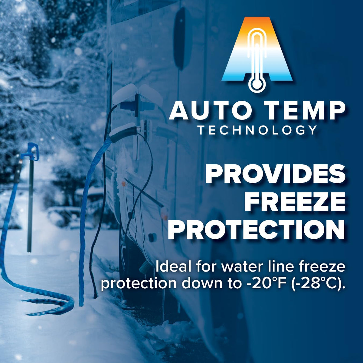 CAMCO 22912 Camco 50-foot Heated Water Hose for RV — Prevents Freezing Down to -20° — Certified For Drinking Water & Lead-Free — Great for Campers, Livestock, Agriculture, Kennels, etc. — 5/8" ID (22912)