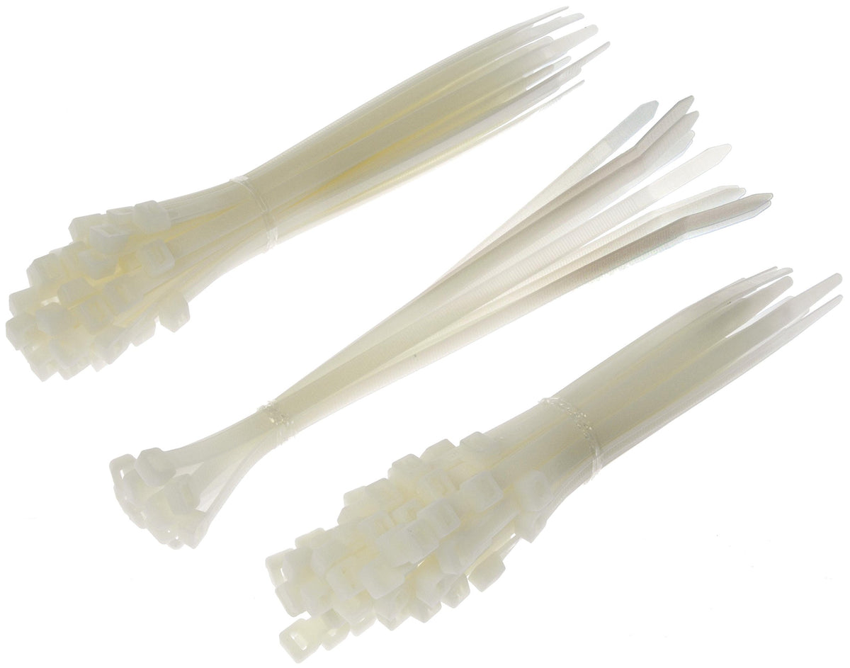 DORMAN 83763 Dorman 83763 6, 8, 10 in. Heavy Duty White Wire Ties, 100 Pack