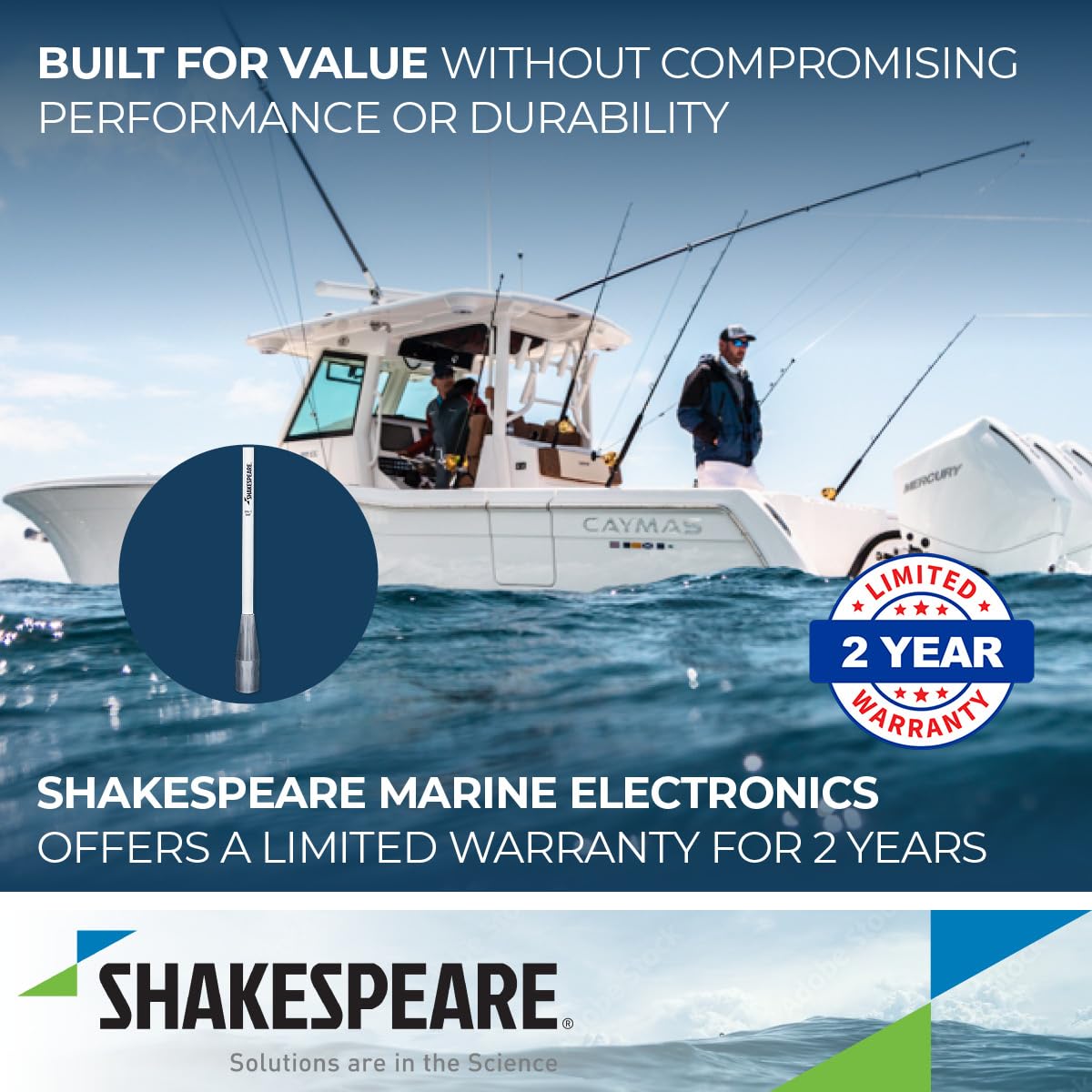 SHAKESPEARE 396-1 Shakespeare 396-1 5' 3DB VHF ANTENNA WHITE