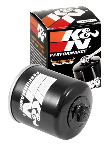 K&N FILTER KN-303 K&N Motorcycle Oil Filter: High Performance, Wrench Off Nut, KN-303