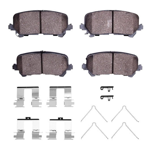 Dynamic Friction 1551-1724-01 ADVANCED PADS-CERAMIC W/HDW