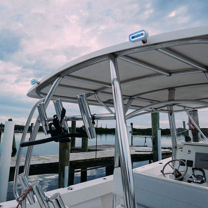 Rigid Industries 51101 Rigid Industries SR-L Series Marine Spreader Light - White Surface Mount - White Light w/Blue Halo