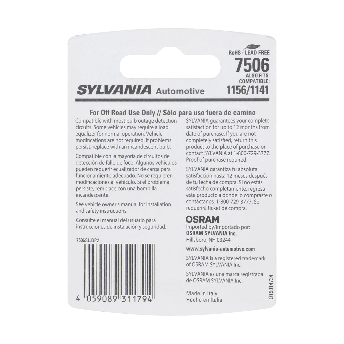 SYLVANIA 7506SL.BP2 SYLVANIA 7506 LED White Automotive Mini Bulb, 2 Bulbs