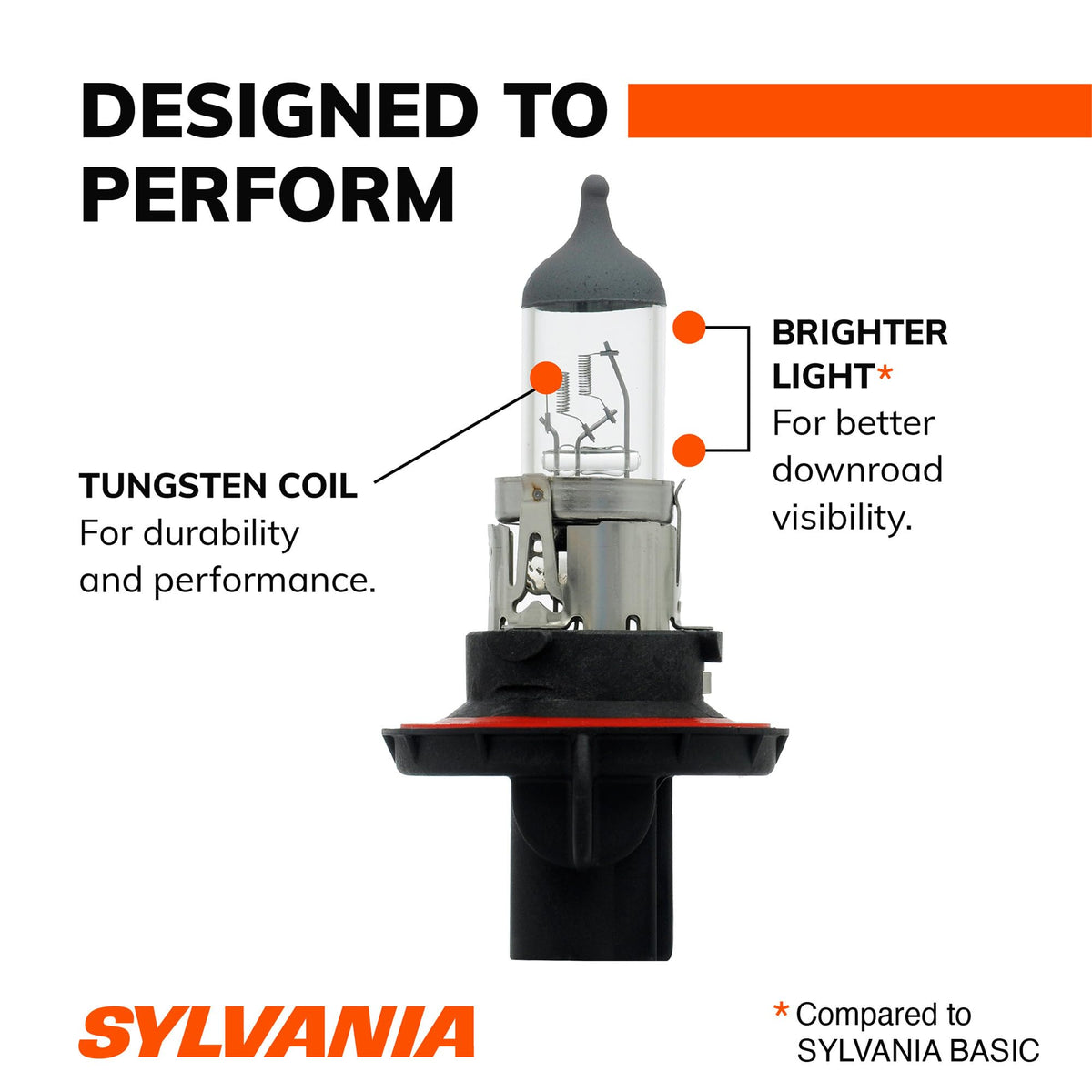 SYLVANIA H13XV.BP SYLVANIA H13 XtraVision Halogen Headlight Bulb, High or Low Beam, 1 Bulb