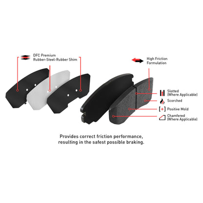 Dynamic Friction 1115-0700-00 DFC Front Active Performance Brake Pads