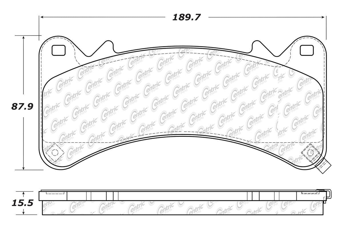 Centric Parts 104.19100 SEMI-METALLIC BRAKE PADS