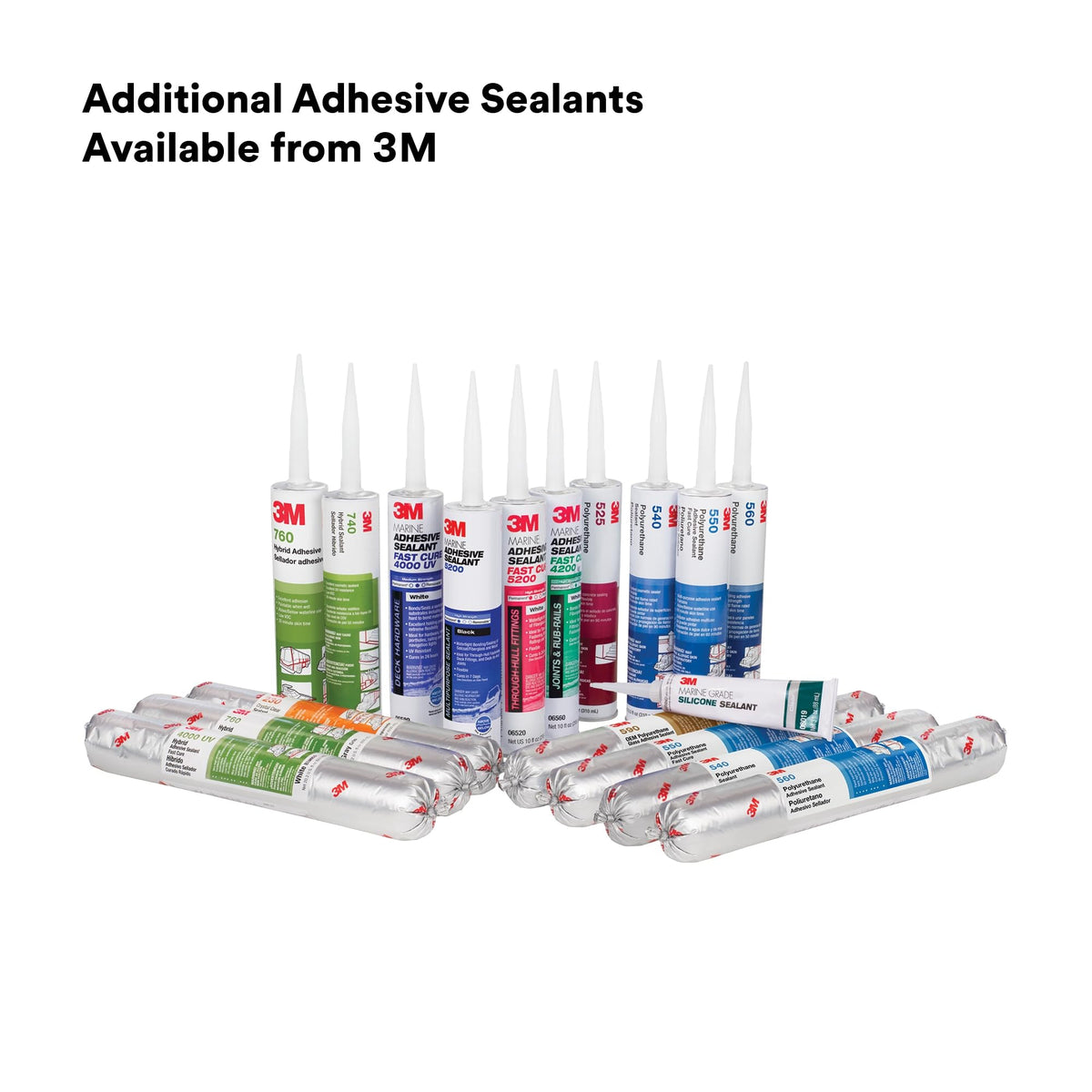 3M 06520 3M Marine Adhesive Sealant 5200FC Fast Cure, White, 10 fl oz Cartridge