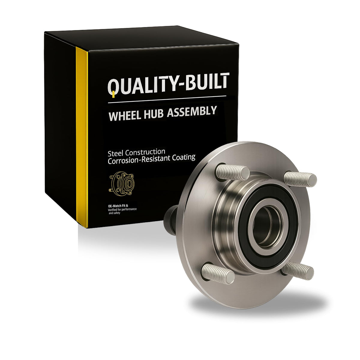 MPA WH512404 Quality-Built Premium Rear Wheel Hub and Bearing Assembly WH512404 - Compatible with 2009-2013 Pontiac/Toyota (Matrix,Vibe)