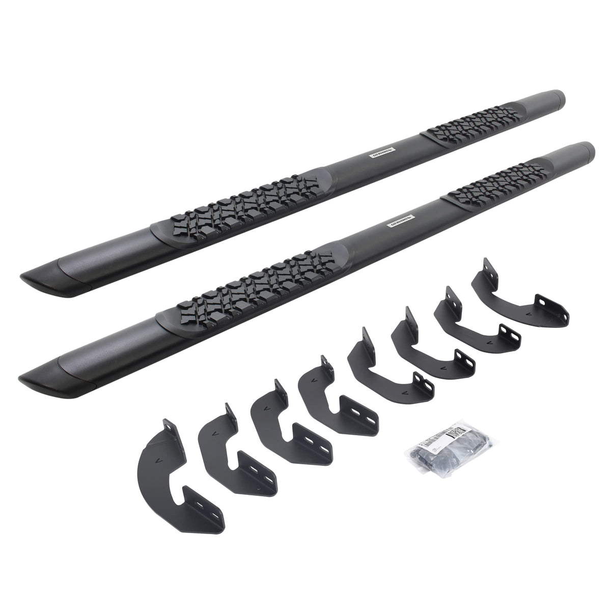 GO RHINO V3443687T Go Rhino V-Series V3 5" Side Steps & Mounting Brackets | Aluminium, Textured Black | V3443687T | Fits 2022-2024 Toyota Tundra Crew Max Pickup