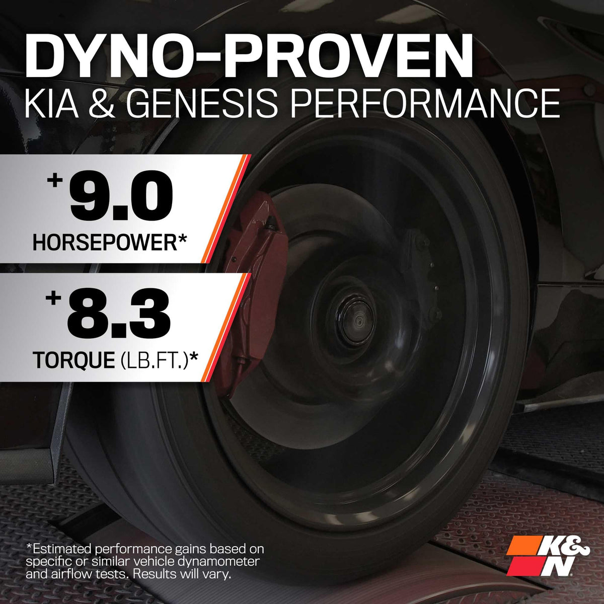 K&N FILTER 69-5318TS K&N Cold Air Intake System: High-Flow Air Filter, Increase Performance & Acceleration: Compatible with 2018-2025 Genesis/Kia G70, Stinger, 69-5318TS