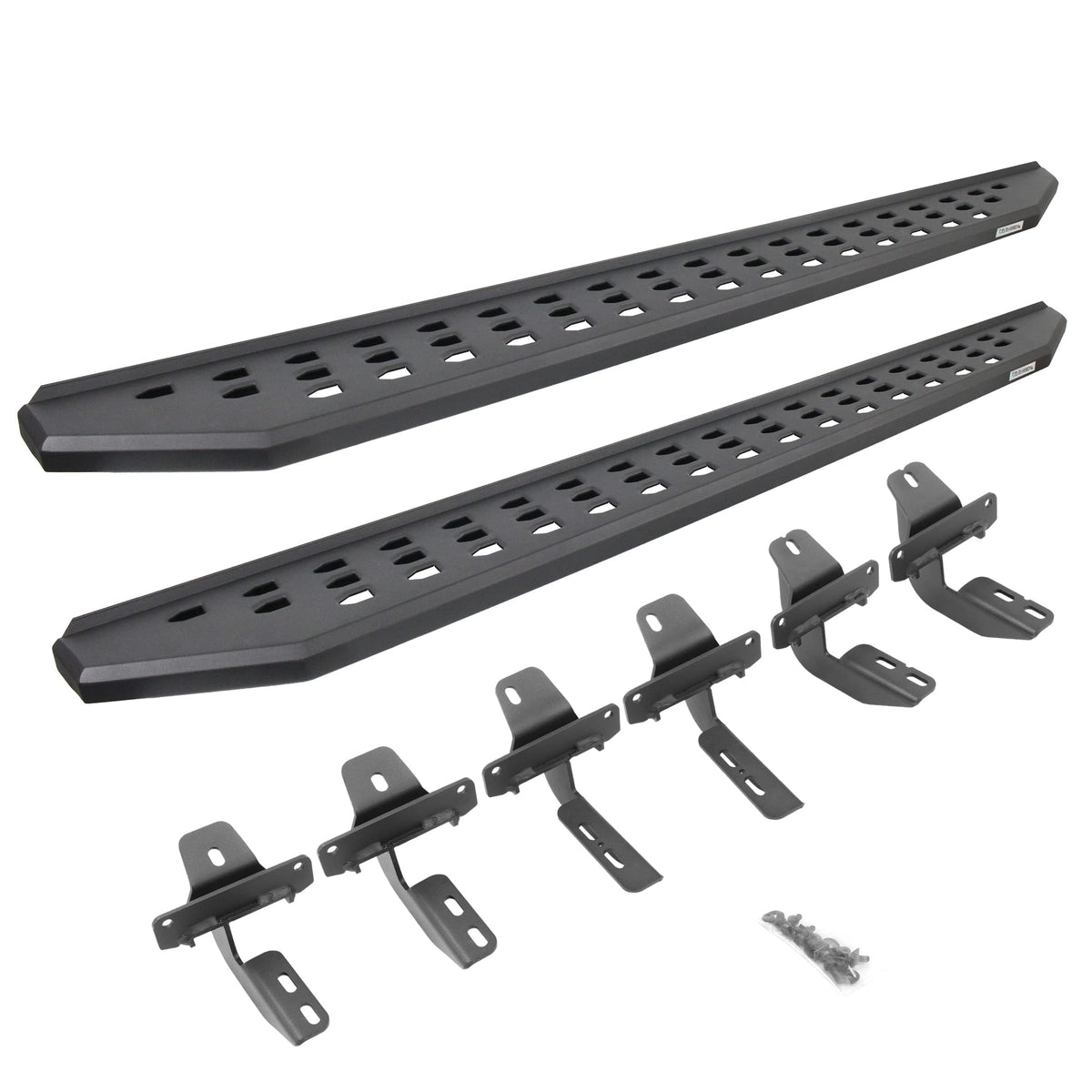 GO RHINO 69412973PC Go Rhino RB20 Running Boards & Brackets | Galvanized Steel, Textured Black | 69412973PC | Fits 2021-2025 Ford Bronco 2-Door (Excludes Bronco Sport)