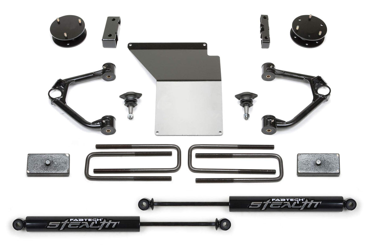 FABTECH K1059M Fabtech K1059M Budget Lift System w/Shock w/Stealth Monotube Shocks 4 in. Lift Budget Lift System w/Shock