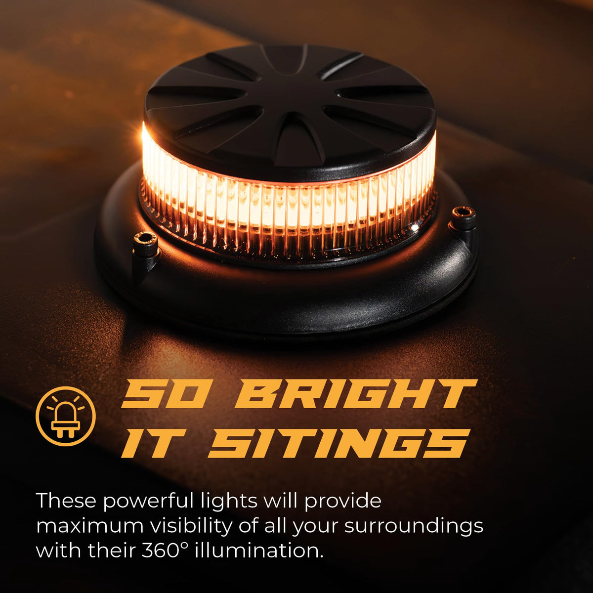 Putco 950111 Putco 950111 Hornet Beacon Strobe LED Light - Amber Saftey Lighting - 360-Degree Illumination - IP69K Rated - Universal Fitment