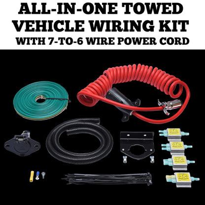 ROADMASTER 15267 Roadmaster 15267 All in One Towed Vehicle Wiring Kit with 7-to-6 Wire Power Cord | Excludes Vehicles with Variable Voltage | Crafted from Fine Materials | Easy Installation