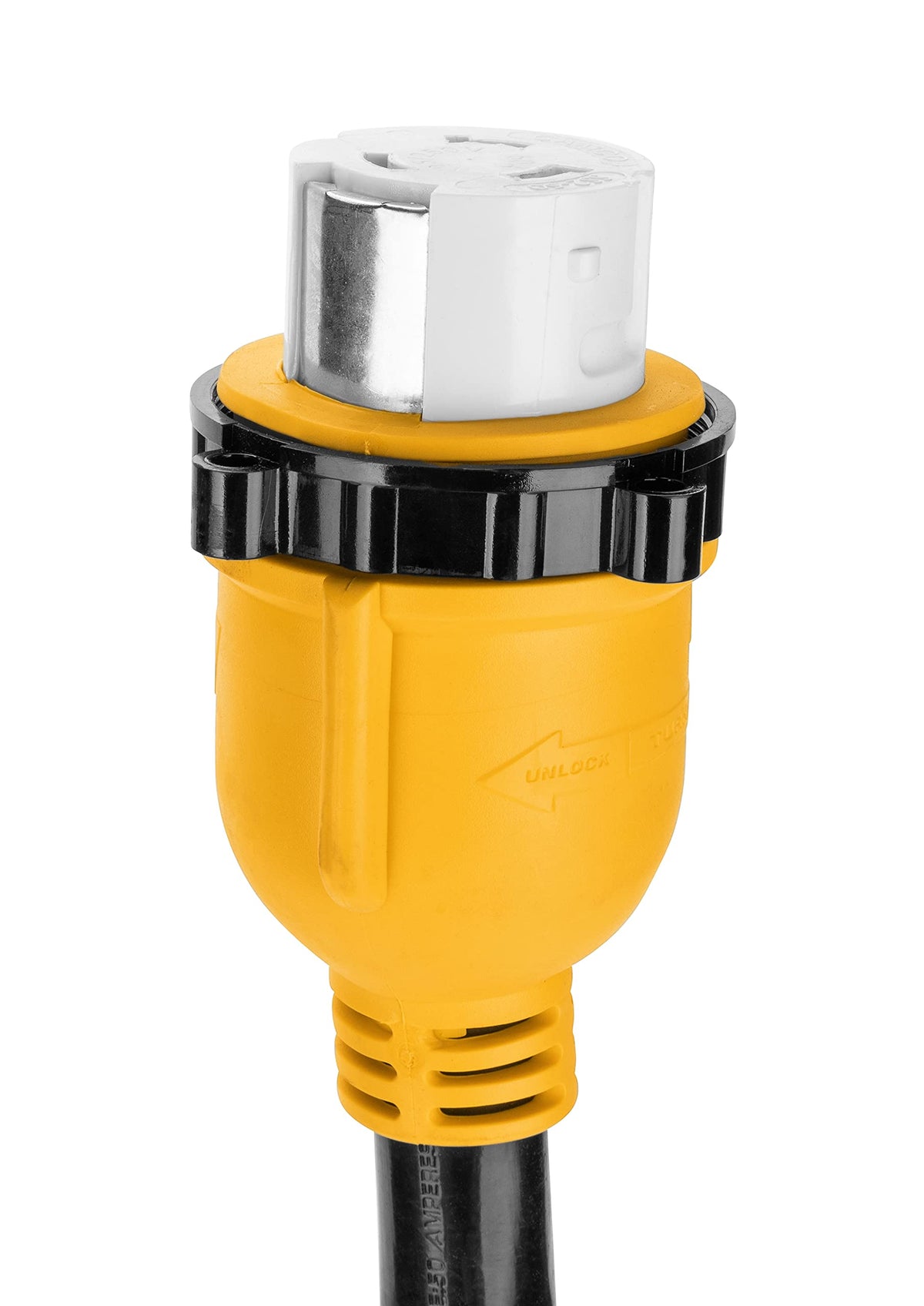 CAMCO 55552 Camco 55552 18" 14-50 50 AMP Standard PowerGrip Plug to SS2-50 50 AMP Locking Receptacle Adapter