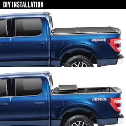 UNDERCOVER TR36004 RealTruck Undercover Triad Hard Folding Truck Bed Tonneau Cover | TR36004 | Fits 2002-2023 Dodge Ram 6' 4" Bed (76.3")