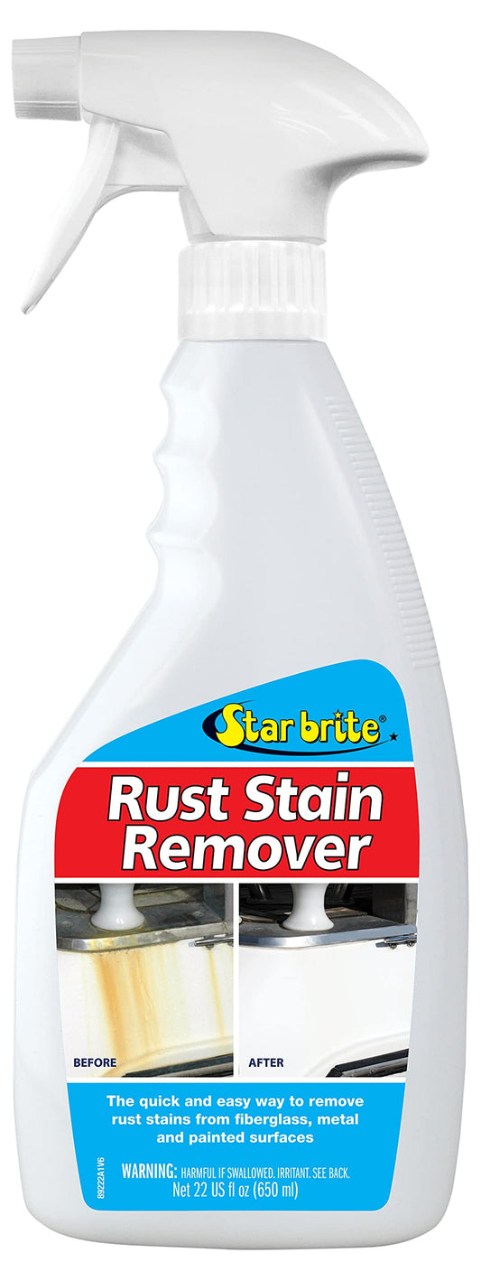 STAR BRITE 089222P STAR BRITE Rust & Corrosion Stain Remover - Fast-Acting Spray for Fiberglass, Vinyl, Fabric, Metal & Painted Surfaces - Also Removes Sprinkler Stains 22 OZ (089222P)