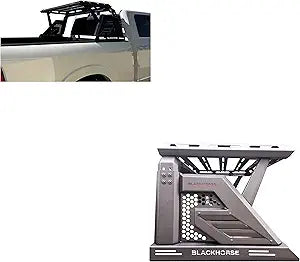 Black Horse Armour II Roll Bar W/Basket Black Compatible with 2019-2026 Ford Ranger-AR2-07BA3