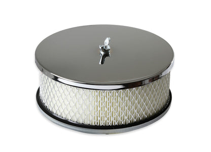 MR GASKET 1485 Mr. Gasket 1485 Air Cleaner - 6-1/2 Inch Diameter, 2-7/16 Tall - Chrome