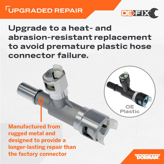 DORMAN 800-414HP Dorman 800-414HP Metal Heater Hose Connector Compatible with Select Cadillac/Chevrolet/GMC Models (OE FIX)