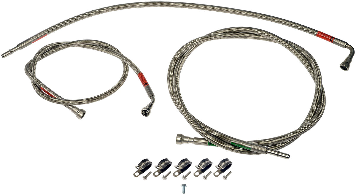 DORMAN 819-812 Dorman 819-812 Front Flexible Stainless Steel Braided Fuel Line Compatible with Select Chevrolet/GMC Models (OE FIX)