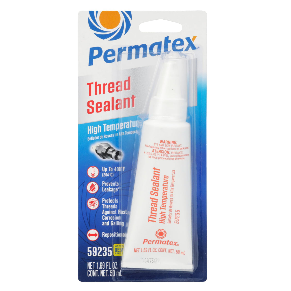 PERMATEX 59235 Permatex 59235 High Temperature Thread Sealant, 50 ml Tube