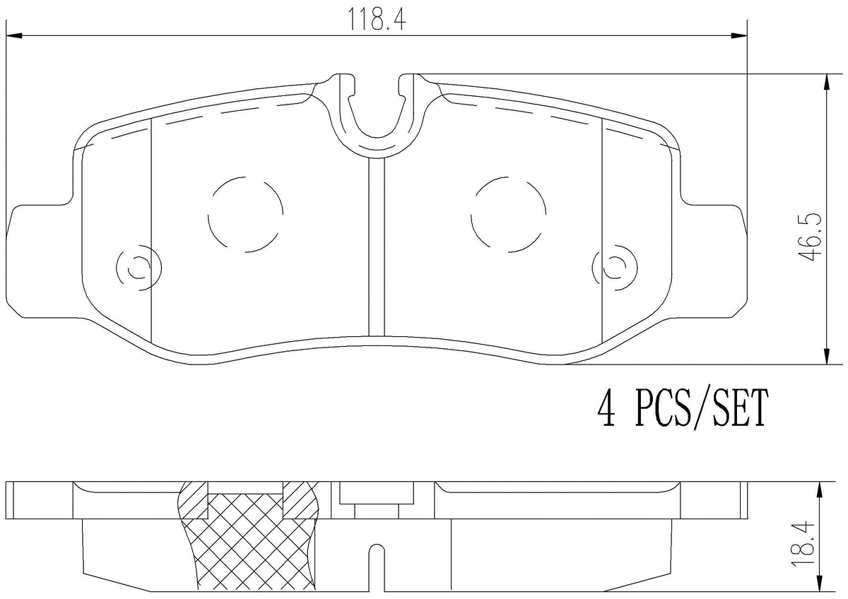 BREMBO P50126N Brembo P50126N Premium Ceramic Rear Disc Brake Pad Set MERCEDES-BENZ OE# A4474200320