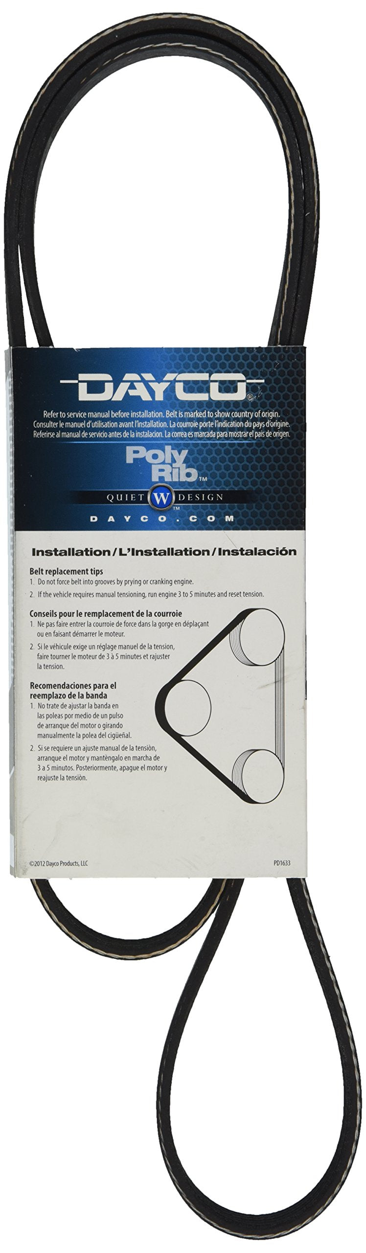 DAYCO 5050540 Dayco 5050540 Poly Rib Belt , Black