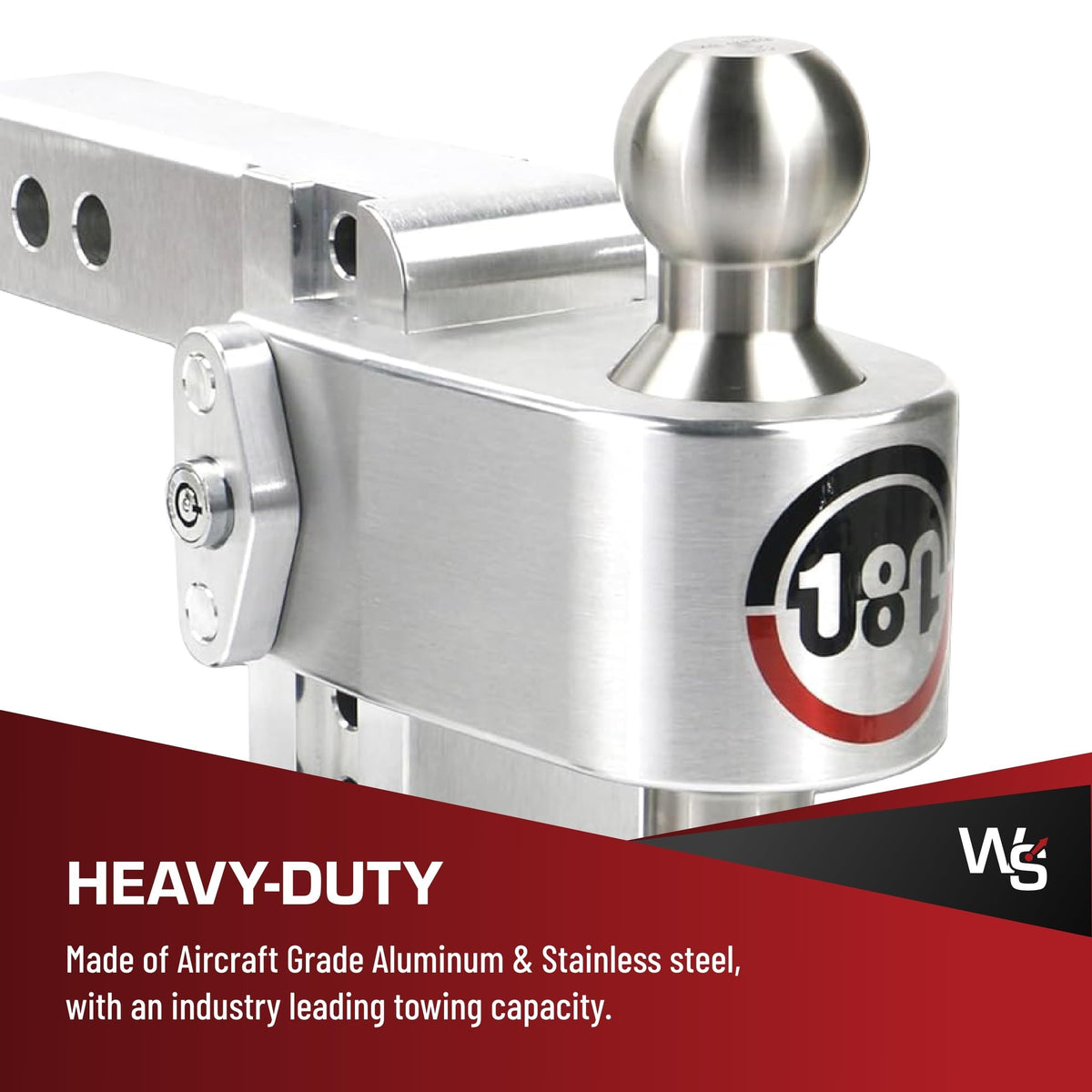 WEIGH SAFE LTB4-2 Weigh Safe Adjustable Trailer Hitch Ball Mount - 4" Adjustable Drop Hitch for 2" Receiver - Premium Heavy Duty Aluminum Trailer Tow Hitch w/ Stainless Steel Tow Balls (2" & 2 5/16") - 12,500 lbs GTW