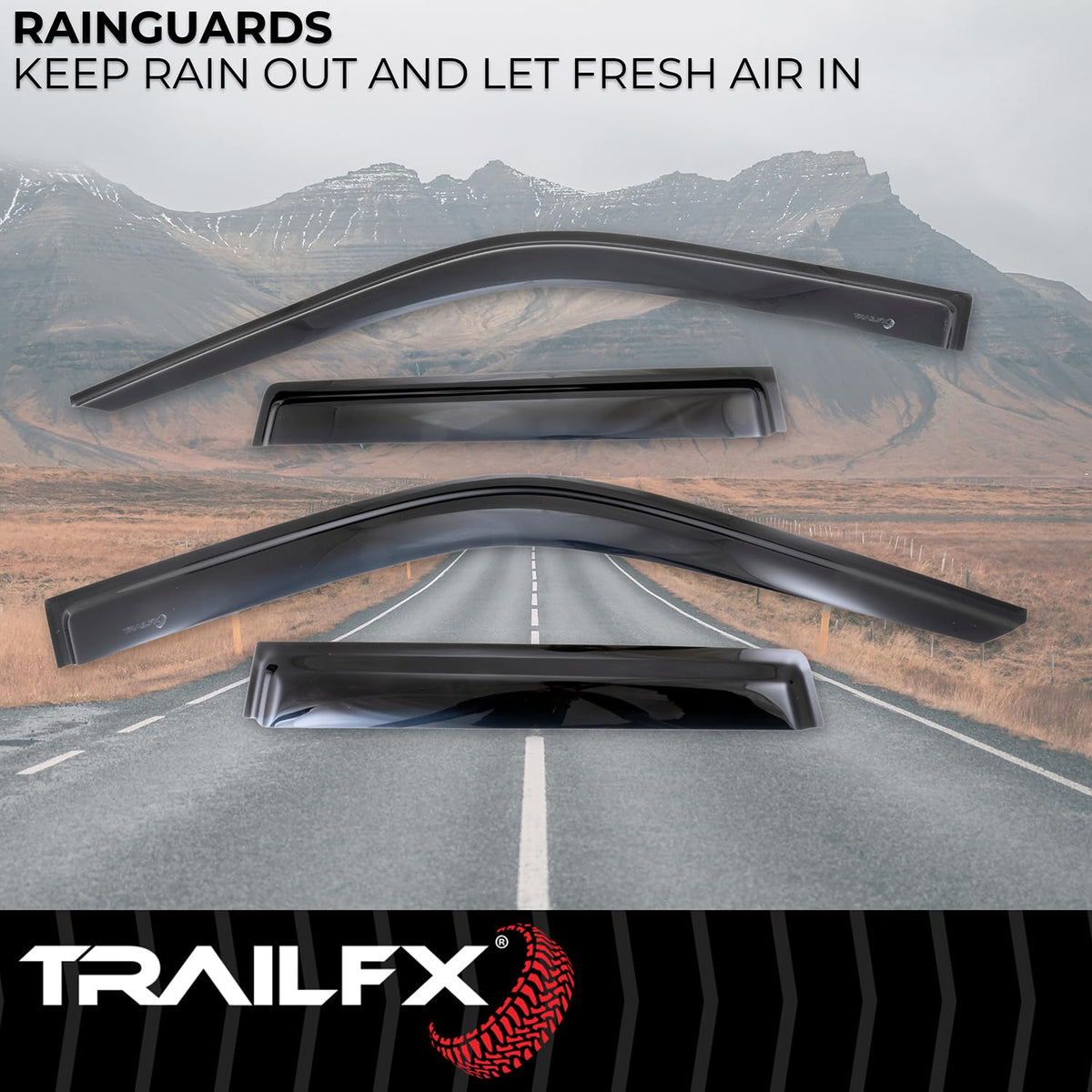 TrailFX 4704H Acrylic Rainguards