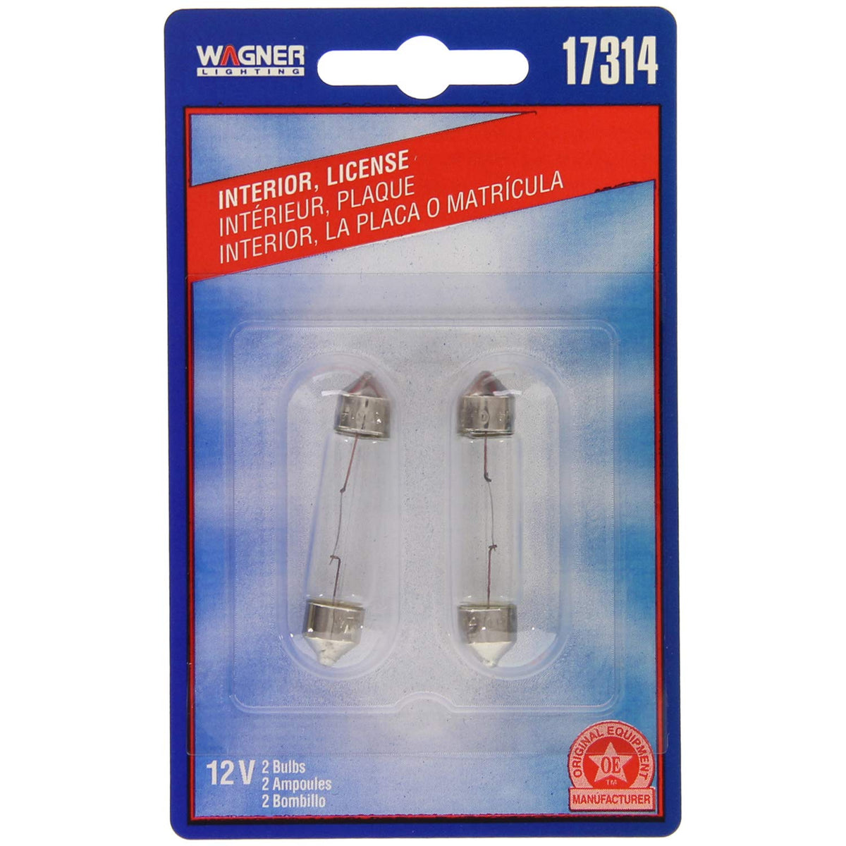 WAGNER BP17314 Wagner Lighting BP17314 Standard Multi-Purpose Light Bulb Card of 2