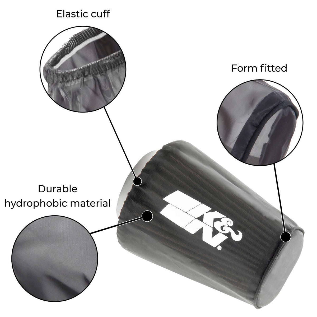 K&N FILTER RF-1042DK K&N RF-1042DK Black Drycharger Filter Wrap - For Your K&N RF-1042 Filter