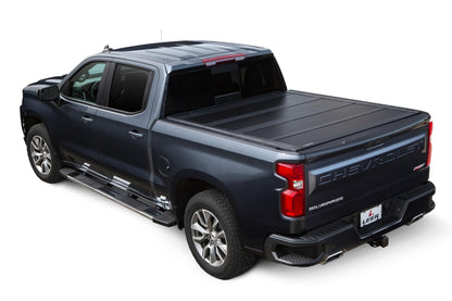 LEER 650300 LEER HF650M Quad-Folding Truck Bed Tonneau Cover, Fits Chevy Silverado and GMC Sierra, Years 2019-2026, 5'8" Truck Bed, Black