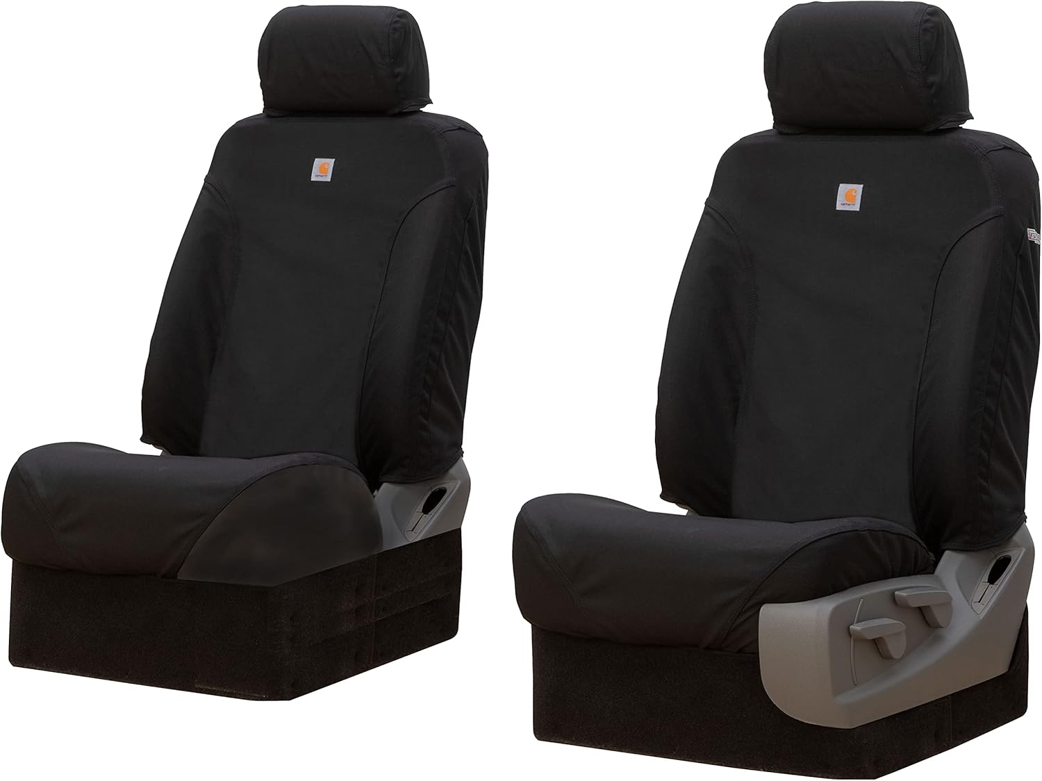 Covercraft Carhartt Super Dux SeatSaver Custom Seat Covers — SSC2517COBK — 1st Row Bucket Seats — Compatible with Select Chevrolet Silverado/GMC Sierra 1500/2500/3500 Models — Black