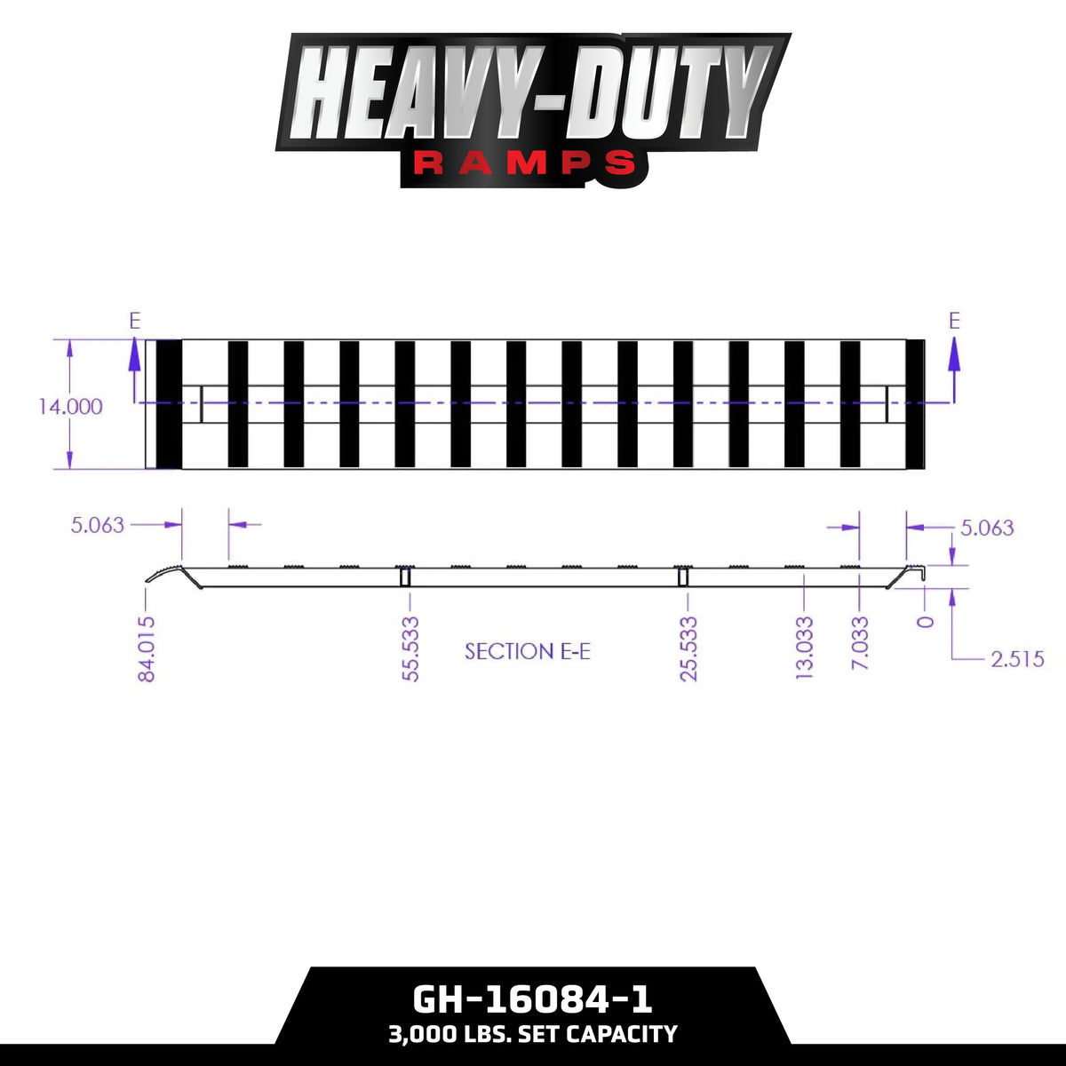 GEN-Y HITCH GH-16084 GEN-Y Hitch Heavy Duty Aluminum Loading Ramps - Set of 2, 7 Foot Long x 14 Inches Wide, 6000 lbs Capacity, Hybrid Hook and Plate Ends, Serrated Cross Rungs for Maximum Traction