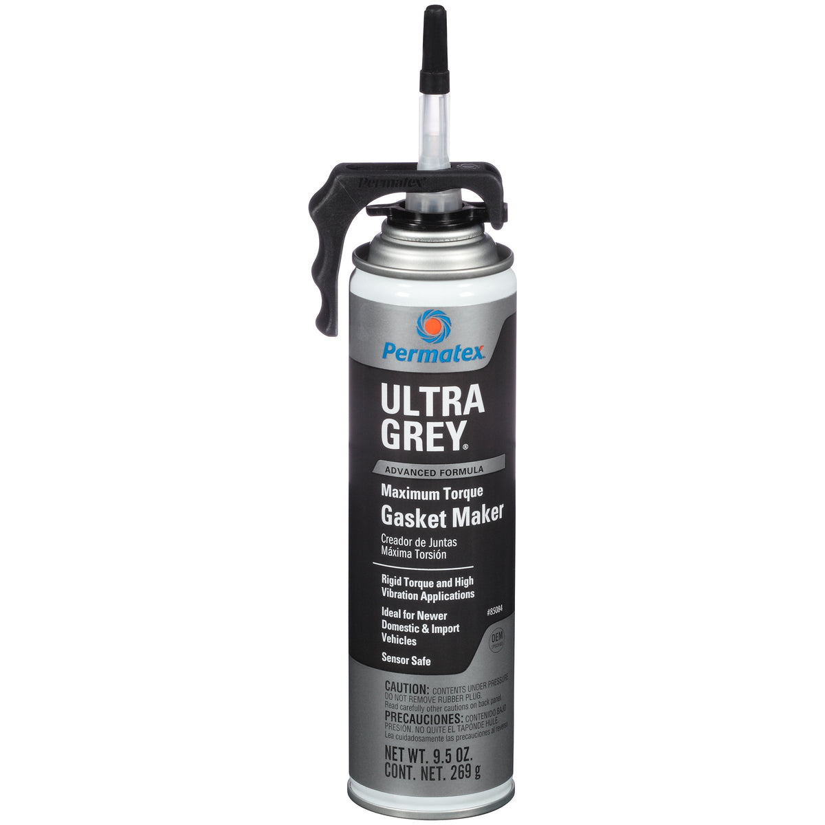 PERMATEX 85084 Permatex 85084-6PK Ultra Grey Rigid High-Torque RTV Silicone Gasket Maker, 9.5 oz. PowerBead Can (Pack of 6)