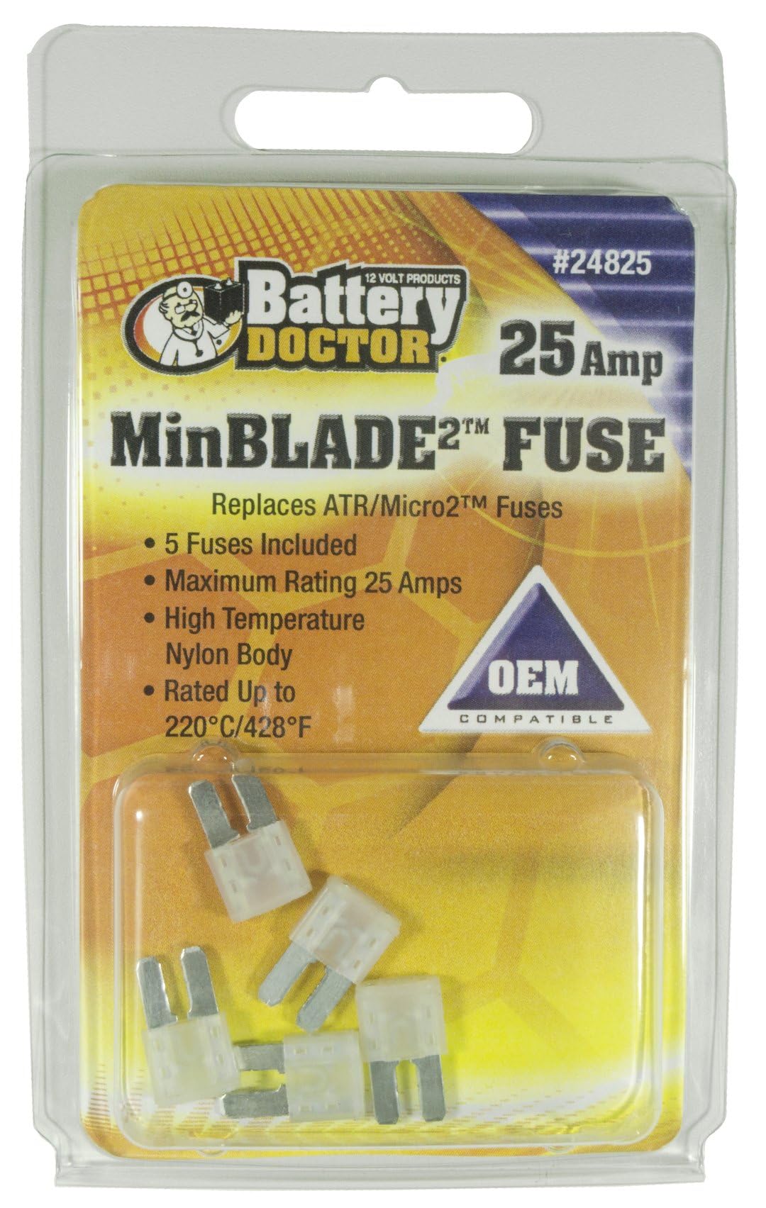 WIRTHCO 24825 Wirthco Engineering Inc 24825 Fuse Minblade 25A 5-Pack