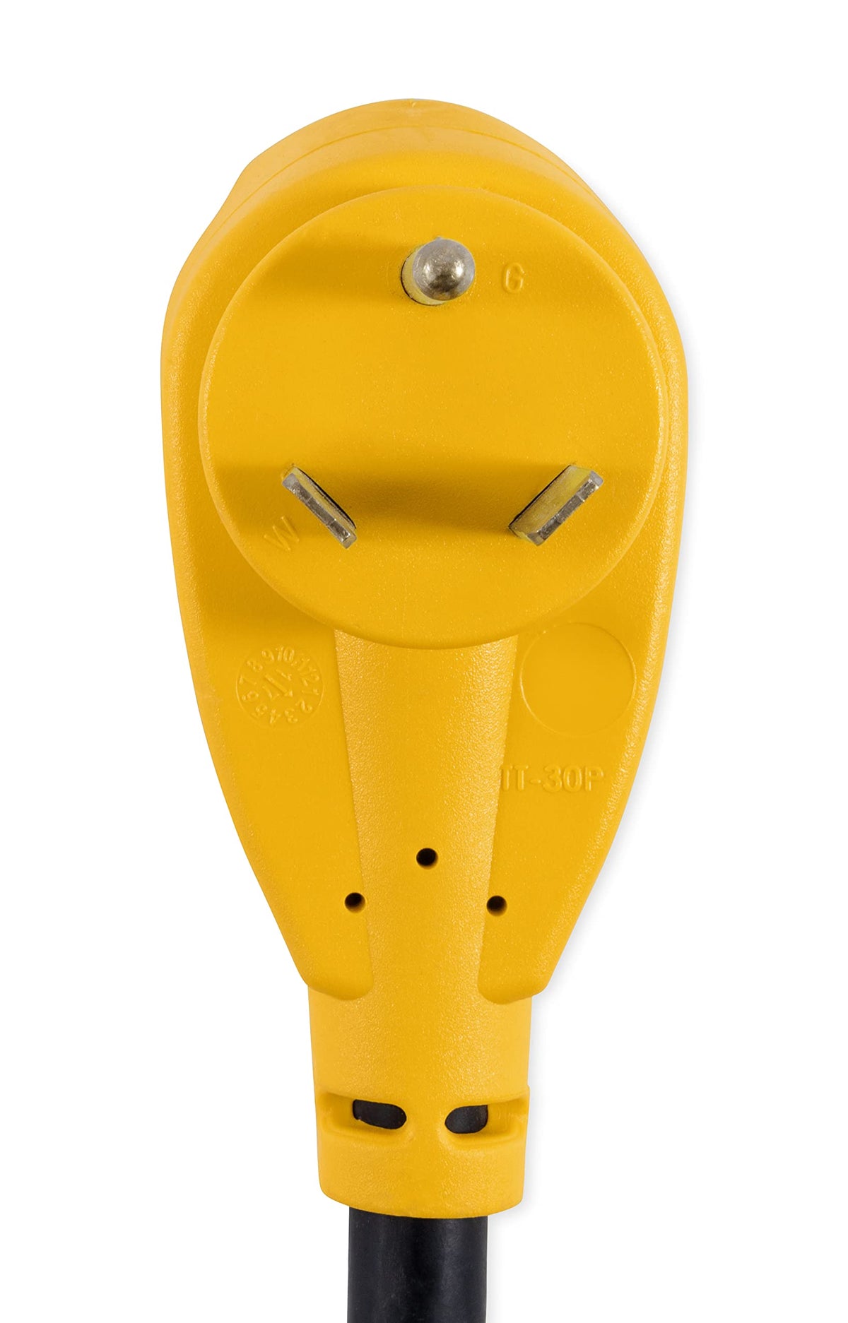 CAMCO 55522 Camco 55522 18" 30 AMP Standard Male / 30 AMP 90 Degree Locking Female PowerGrip Adapter