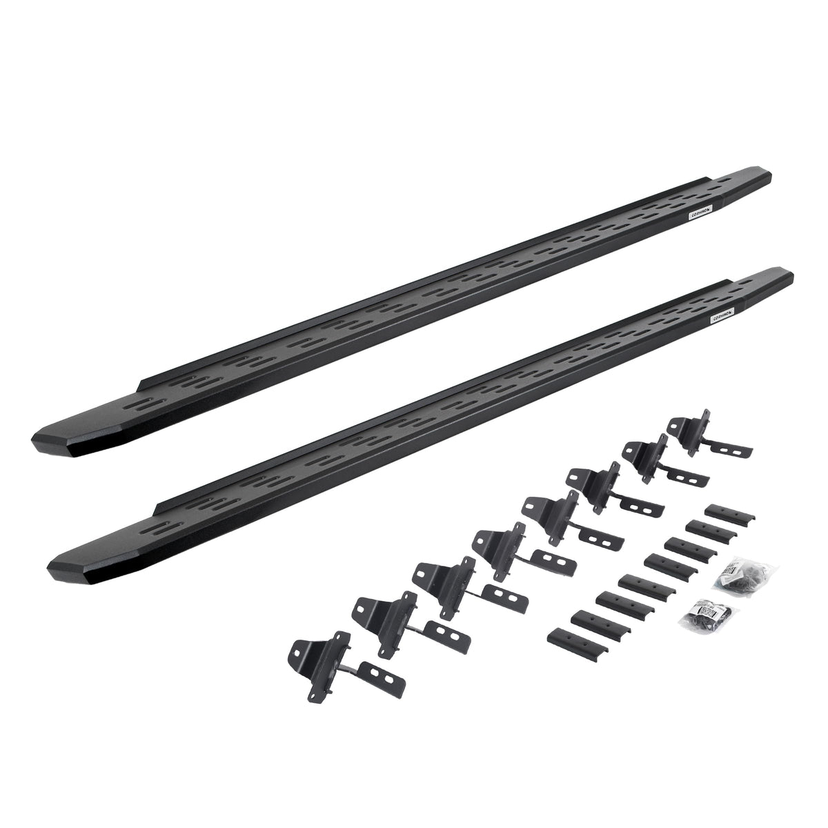 GO RHINO 69651687PC Go Rhino RB30 Running Boards & Brackets | Galvanized Steel, Textured Black | 69651687PC | Fits 2020-2024 Jeep Gladiator, 4-Door