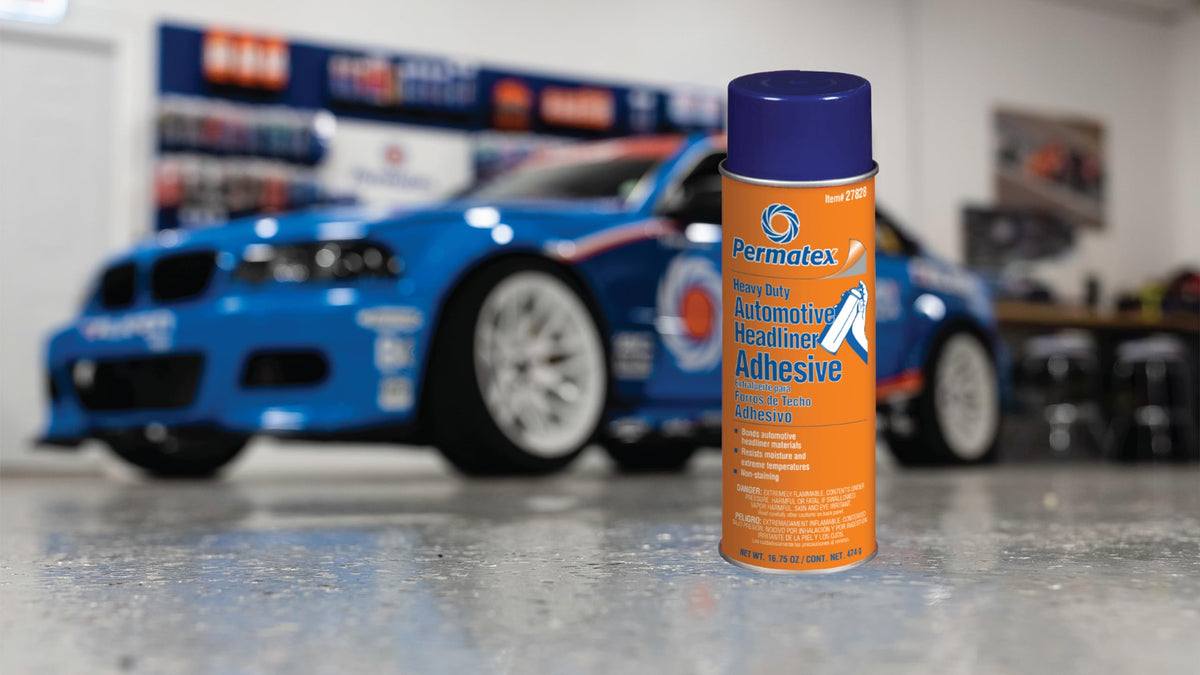 PERMATEX 27828 Permatex 27828 Body Shop Heavy Duty Headliner and Carpet Adhesive, 16.75 oz Aerosol Can