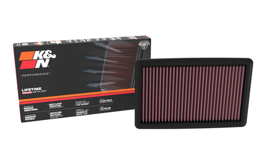 K&N FILTER 33-5139 K&N High-Flow Original Lifetime Engine Air Filter: Increase Power: Premium, Washable: Compatible with 2022-2025 Acura/Honda: Integra, Type S, Civic Type R, 33-5139