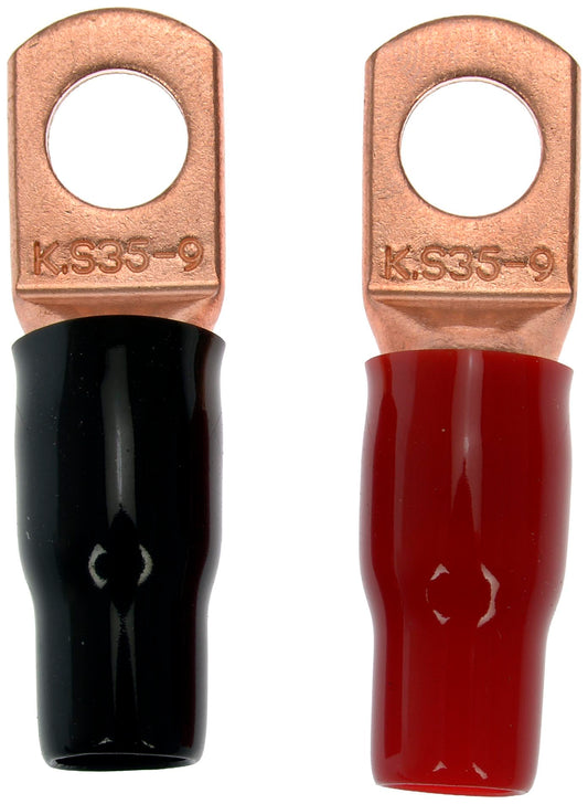 DORMAN 86184 Dorman 86184 2 Gauge 3/8 in. Copper Ring Lugs with Insulation, 2 Pack
