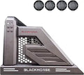Black Horse Armour II Roll Bar Incl. Set of 5.3" Dia.LED Lights w/Black Trim Rings Black Compatible with 2005-2021 Nissan Frontier-AR2-05B-PLFB