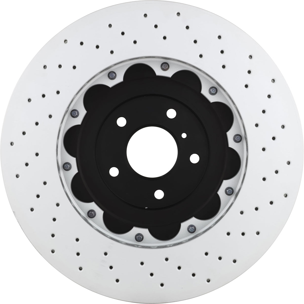 BREMBO 09A18713C02 Brembo 09.A187.13 Floating two piece UV Coated Pillar Vented drilled Front Brake Rotor NISSAN OE# 40206JF20A