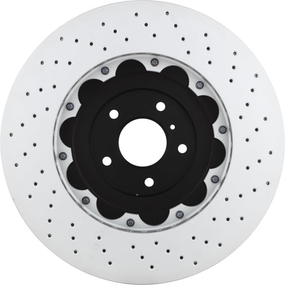 BREMBO 09A18713C02 Brembo 09.A187.13 Floating two piece UV Coated Pillar Vented drilled Front Brake Rotor NISSAN OE# 40206JF20A