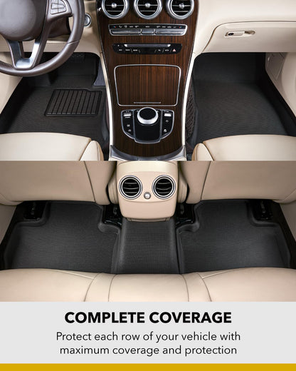 3D MAXpider L1HY10101509 3D MAXpider Custom Fit Kagu Floor Mat (Black) Compatible with Hyundai Palisade 7-Seat 2020-2025 - Full Set