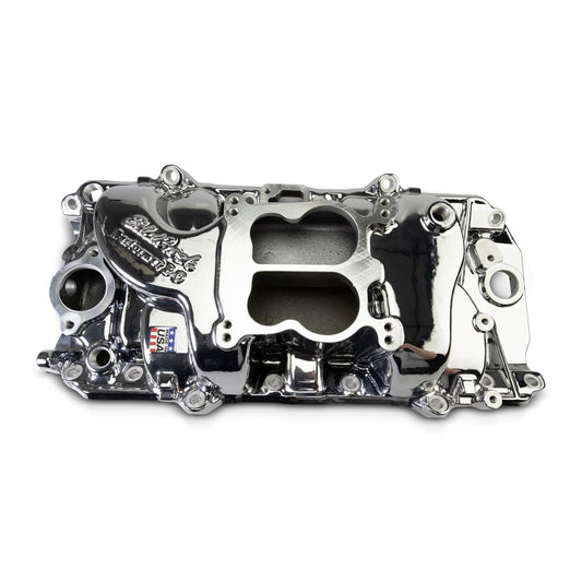 EDELBROCK 2161-CP Edelbrock - INTAKE MANIFOLD, BB CHEVY 396-454 OVAL PORT, PERFORMER, CHROME PLASMA COATED (2161-CP)