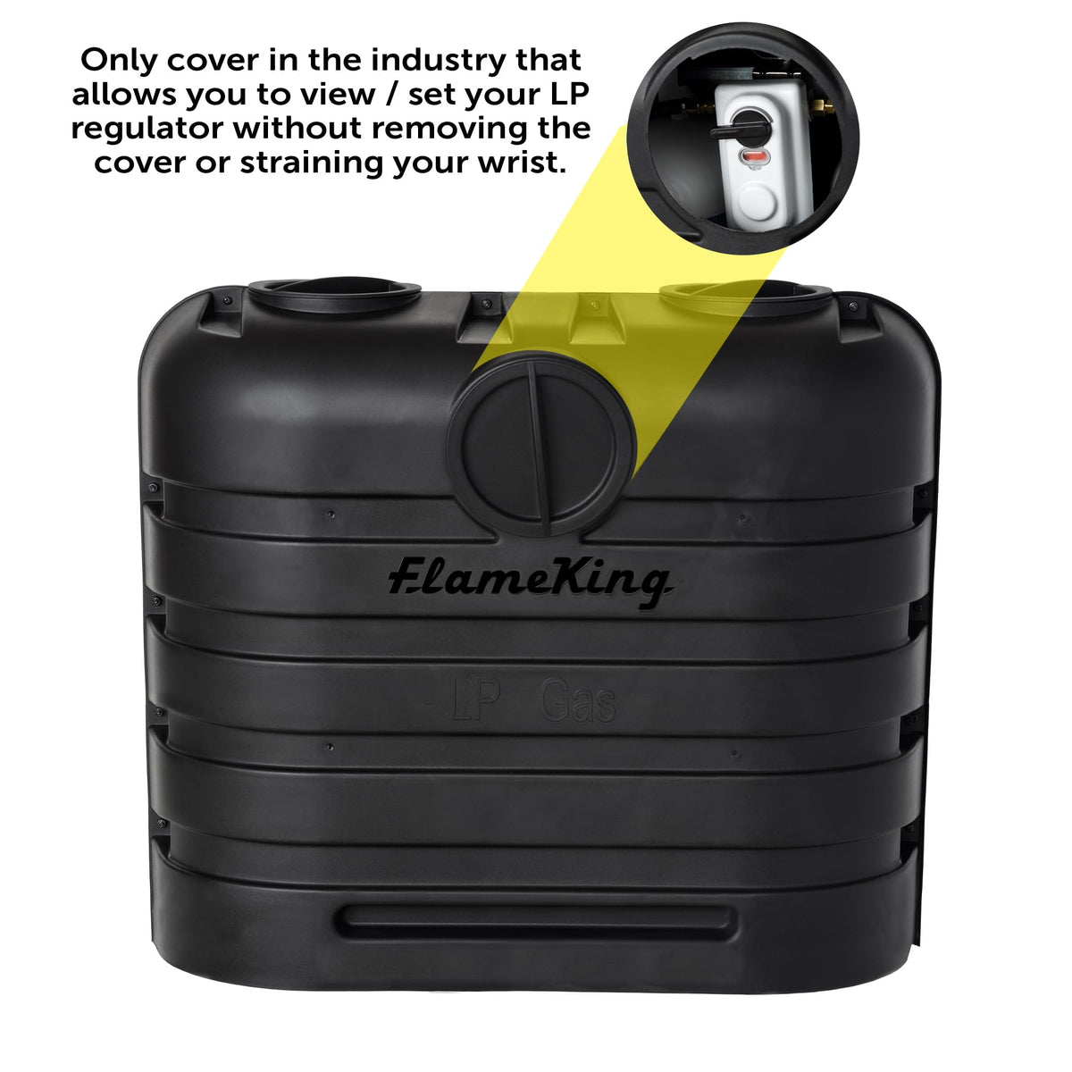 FLAME KING YSN-PCC-RV30 Flame King Dual 30LB LP Propane Tank Light Plastic Heavy Duty Cover for RV, Travel Trailer, Camper And Recreational Vehicle - Black
