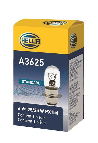 Hella A3625 Miniature Standard Bulb, 6V, 25/25W